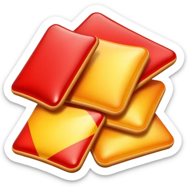 Red chips emoji render sticker