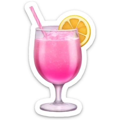 pink drink in fancy glass sticker
