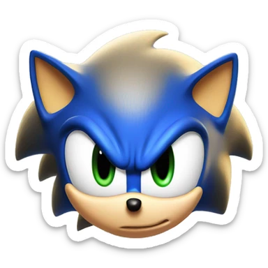 Sonic the hedgehog looking at me angry sticker