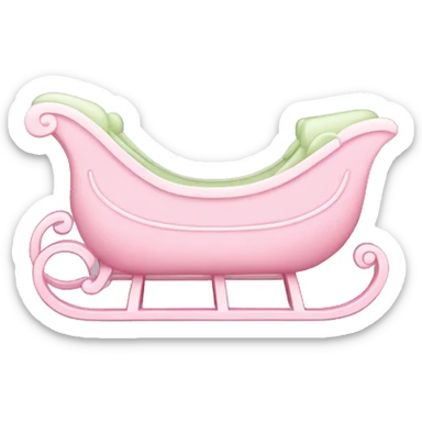 light pink sleigh sticker
