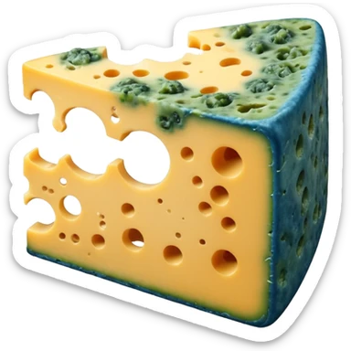 moldy cheese slice sticker