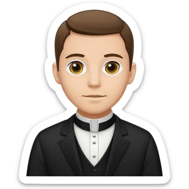 The priest presiding over the wedding sticker