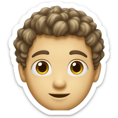 Un garcon de 12 avec des cheveux bouclé sticker