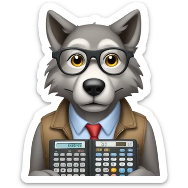 lobo contador sticker