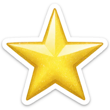 Yellow sparkle similar to a star but thinner sticker