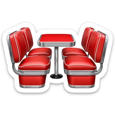 1950s diner seats sticker