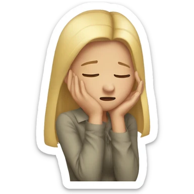 girl  facepalm sticker
