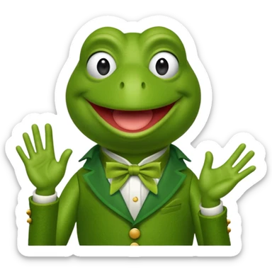 kermit the frog saying applause applause applause sticker