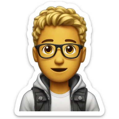 Cool boy portrait  sticker