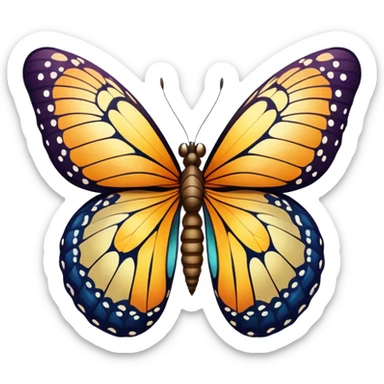 butterfly emerging from a cocoon, symbolizing autonomy sticker
