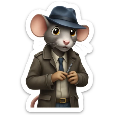 Rat stalker detective sticker