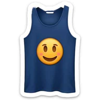 navy blue tank top on a hanger sticker