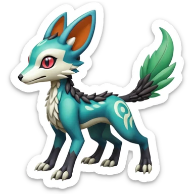 Meloetta-Vernid-Trico-Sergal-Protogen-Primagen-Pokémon-Fakémon-creature sticker