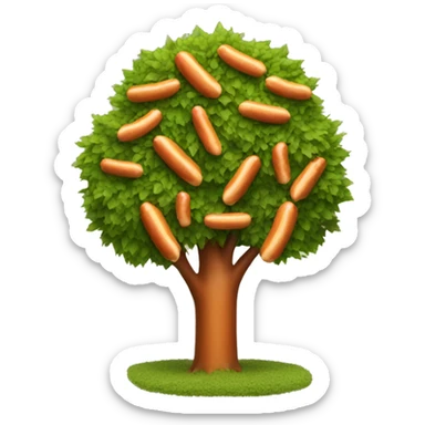 Hot dog tree sticker