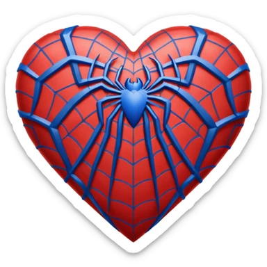 spiderman heart sticker