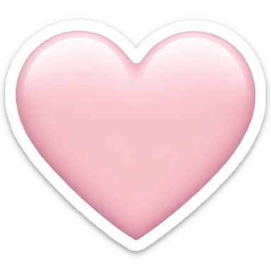 light pink heart sticker