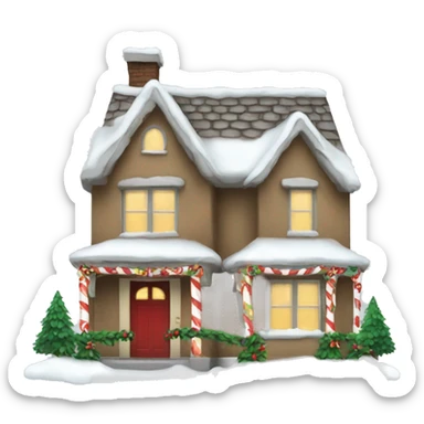 Christmas house sticker