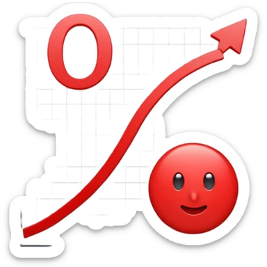 the number 36 on top of a graph with a downwards trajectory sticker