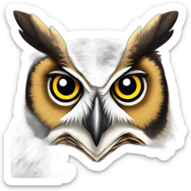 Full Body Great Horned Owl sticker
