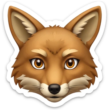 Coyote face sticker