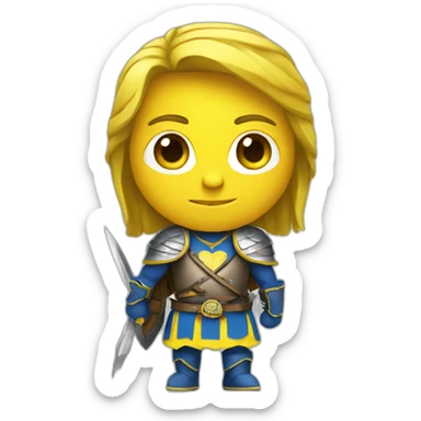 Ukraine, warrior, patriot, heart sticker