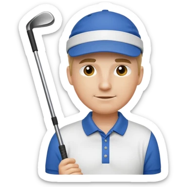 Man Playing Golf  sticker