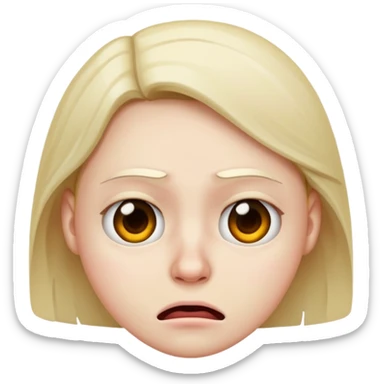 disgusted face sticker