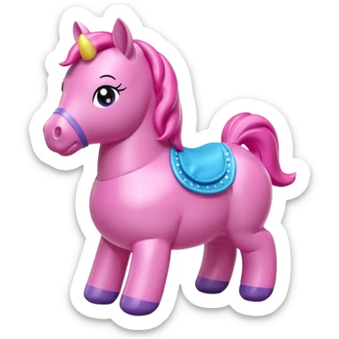 my little pony inflatable vinyl chubby horse toy figurine  sticker