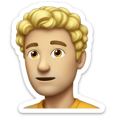 Guy who have not slept for 10 days sticker