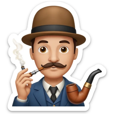 Smoking a pipe Emory sticker