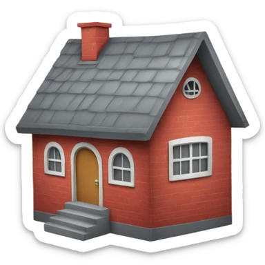 A very large house shaped like mailbox sticker
