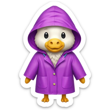 Raincoat Farm Animal sticker