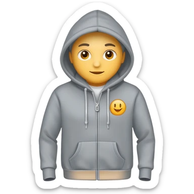 only clean grey hoodie cloth sticker