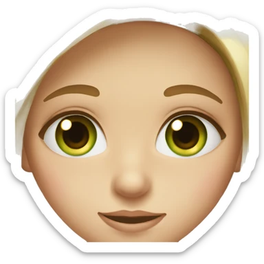 2 girls, one blonde with bright green eyes and the other with long brown hair and dark green eyes sticker