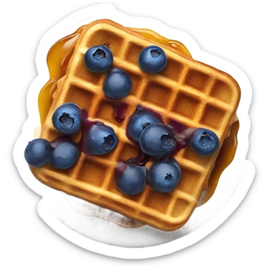 blueberry waffles with maple syrup  sticker