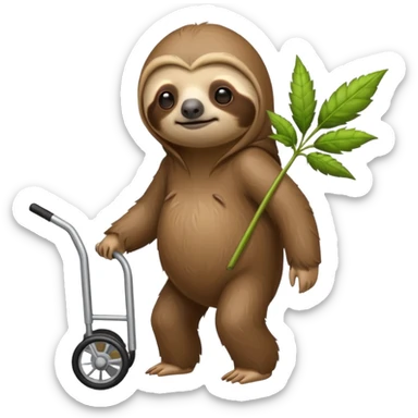 Sloth with a weed walker sticker