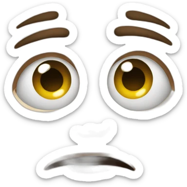 crying emoji but with dizzy eyes sticker