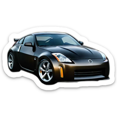 Nissan 350Z with smoke behind it sticker