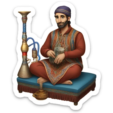Armenian smoking hookah sticker