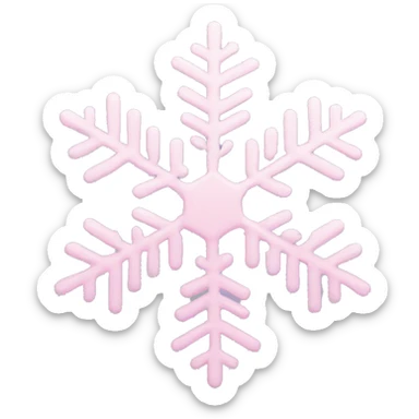 pastel pink snowflake  sticker