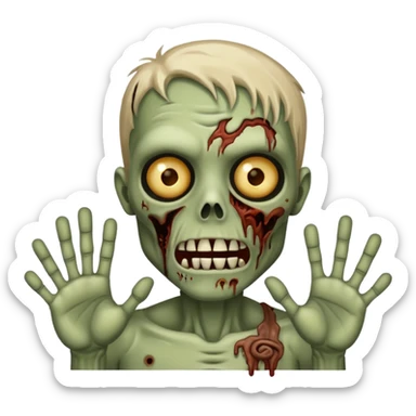 zombie say hi sticker