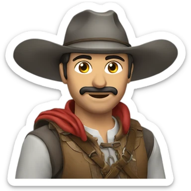 Argentine gaucho with a mate and a war helmet sticker