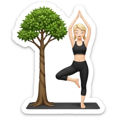 yoga girl sticker