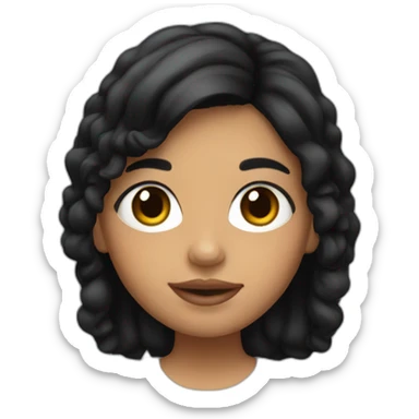 Puerto Rican girl with black hair sticker