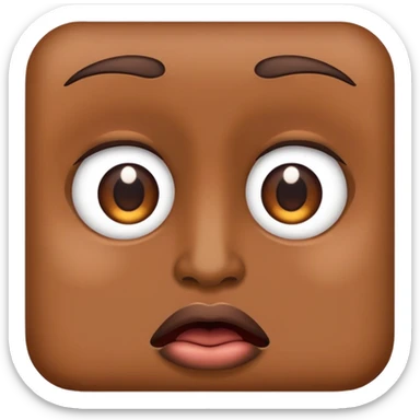 Eyes from 😳 and mouth from 😗 sticker