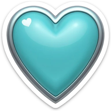 Corazón color turquesa  sticker