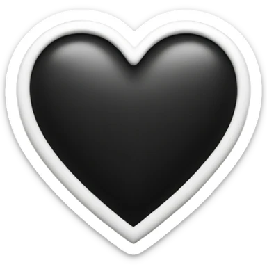 black and white heart sticker