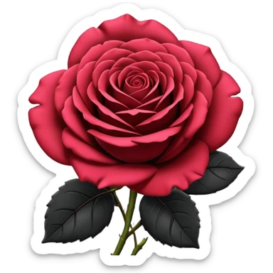 Create black rose emoji sticker