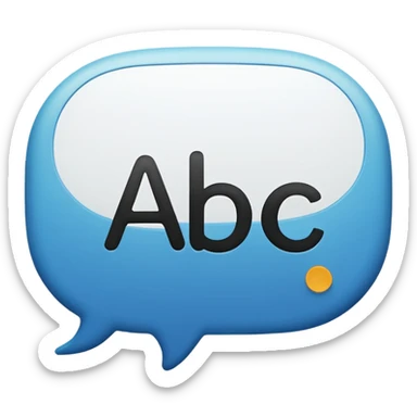Abc with a speech bubble sticker