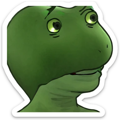 Curly blondish brown hair light skin green eyes girl  sticker